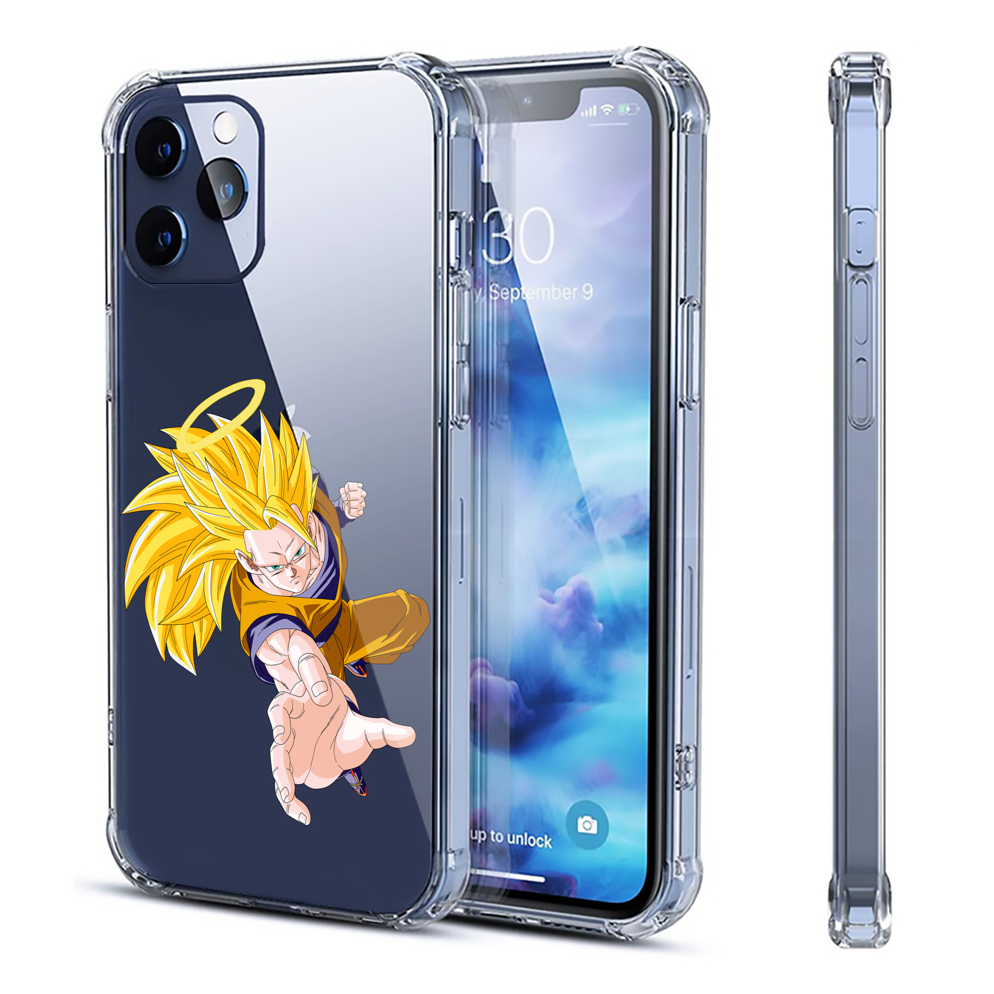 （画像用） ドラゴンボール 孫悟空（そん ごくう）Son Goku カカロット DRAGON BALL Kakarotto 【iPhone 12シリーズ対応】透明スマホケース（クリアソフトケース）